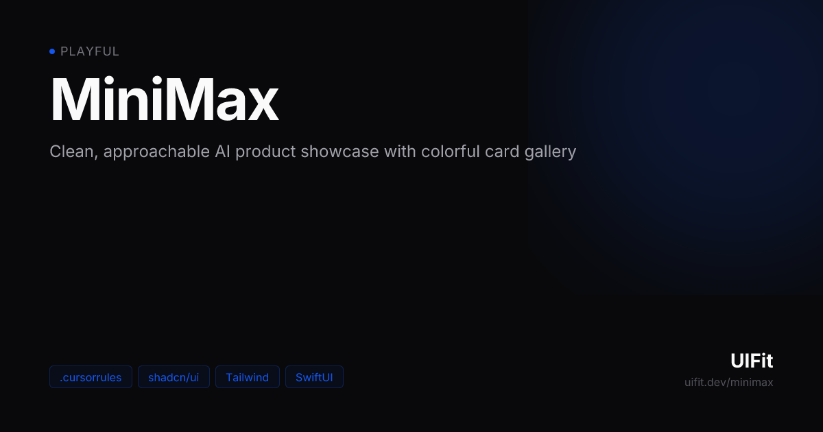 Mini Max Design MiniMax — UIFit