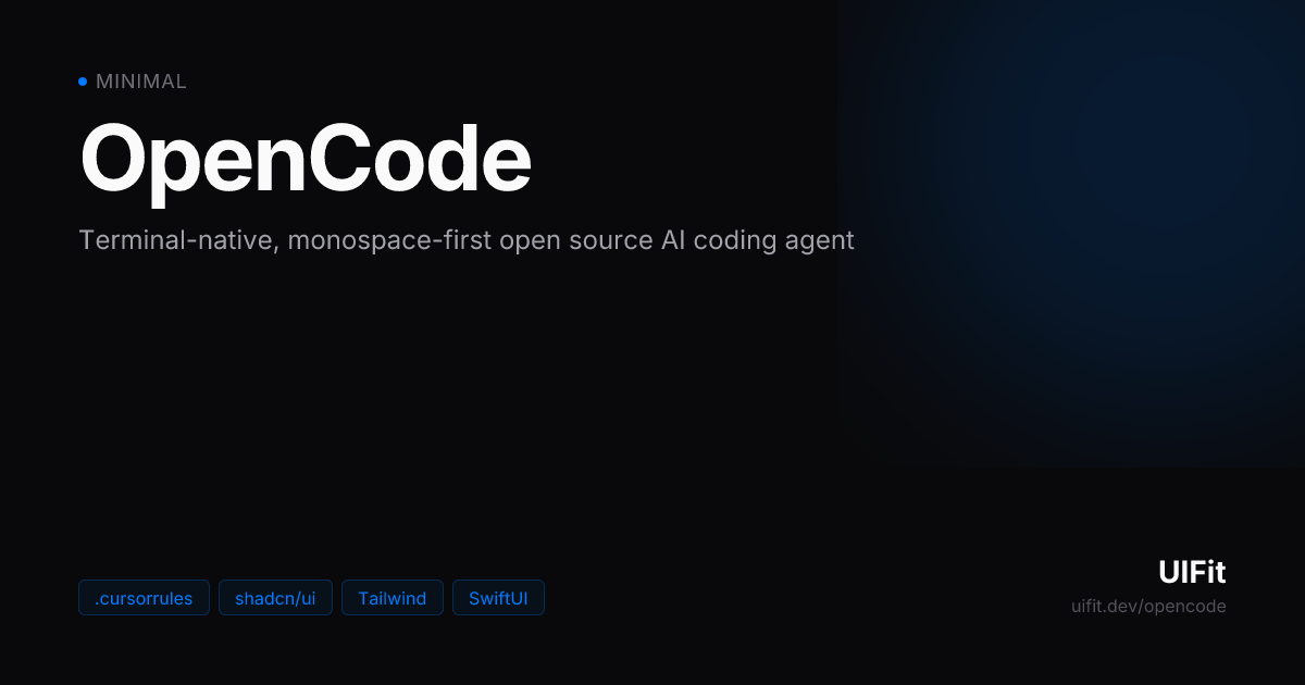 OpenCode — UIFit